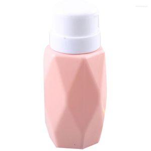 Förvaringsflaskor Rhombus Nail Art Pump Dispenser Tom 200ML flaska Akryl Gel Polish Remover Rengöringsmedel Vätskebehållare Manikyrverktyg