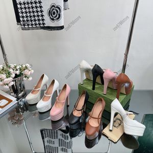 Bayanlar Su Geçirmez Platform Yüksek Topuklu Sıcak Satış bayanlar yüksek topuklu ayakkabılar Avrupa tarzı tasarımcı Beyaz Pembe Kahverengi Moda Klasik Bayanlar Düğün Partisi Tatil