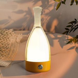 Table Lamps Wine Bottle Lamp Ins Wind Light Luxury Creative Bedroom Bedside Decoration Charging