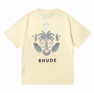 Дизайнерские рубашки Summer Mens футболки Womens Rhudes Designers for Men Tops Letter Polos вышивая футболка женская одежда с короткими рукавами