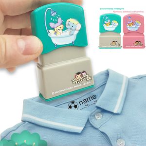 Outros Brinquedos Carimbo de Nome Personalizado para Bebê Crianças Professor Desenhos Animados Jardim de Infância Todas as Línguas Roupas de Alunos Não desbotam Pequeno Animal Tinta 230710