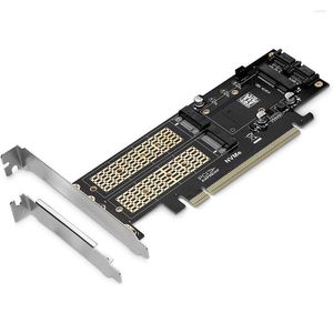 Cables de computadora 3 en 1 NGFF y MSATA SSD tarjeta adaptadora M.2 NVME a PCIE/M.2 SATA III/MSATA para 2280/2260