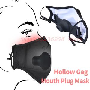 Sex Toys For Couples Silicone Hollow Gag In Mouth Bondage Equipment ForCouple Sex Slave Erotic Mask Face Mouth Mask Fetish SM Game Oral Plug BDSM Toy 230710