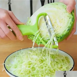 Kitchen Knives 304 Stainless Steel Cabbage Grater Peeling Knife For Purple Garden Lete Mtifunctional Vegetable Fruit Peeler Outdoor Dhkfm