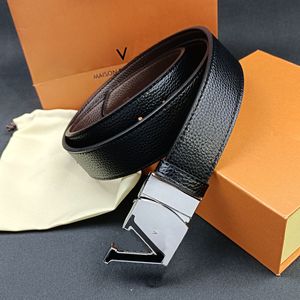 Designer belt luxury women men classic Automatic Buckle Letter belts gold silver black buckle head striped casual width 3.8cm size 105-125cm fashion versatile good