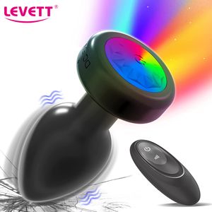 Vuxenleksaker Trådlös analvibrator Vibrerande Butt Plug Sexleksaker För män Kvinnor Dildo Prostata Massager buttplug LED-ljus Anus Sexprodukter 230710