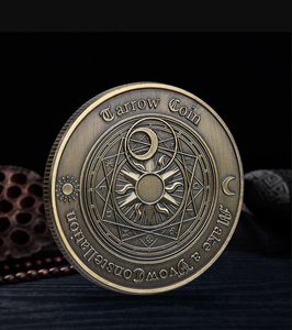 Arts and Crafts Lucky Feng Shui Coin Constellation Distintivo moneta commemorativa in bronzo antico