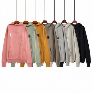 Ess dziecięcy sweter z dzianiny designerski sweter luźne ubrania chłopcy dziewczęta jednakowe stroje rodzinne ciepła koszula jesienno-zimowa odzież uliczna z kapturem bluzy Top v4Hy #