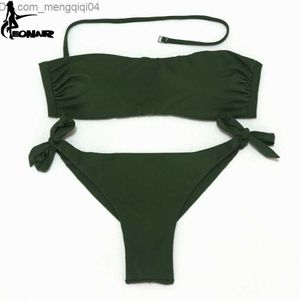 Costumi da bagno da donna EONAR Bikini 2022 Costume da bagno da donna solido Brasile Bikini con fondo tagliato Costume da bagno push-up Costume da bagno da donna Z230712