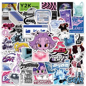 50PCS Y2K Girls VSCO 90s Harajuku Style Vintage 2000 Adesivi Adesivo impermeabile Graffiti Giocattolo per bambini Skateboard auto Moto Bicicletta Decalcomanie all'ingrosso