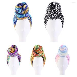 Ethnic Clothing Women Turban Hat Bohemian Style Jersey Top Knot African Twist Headwrap Muslim Ladies India Chemo Cap Hair Accessories