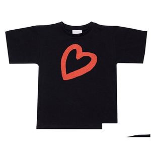 T-shirt per bambini T-shirt Top Tee Boy Girl Abbigliamento Teen Baby a maniche corte Heart Letter Tees Comodo Casual Cute Girls Top Fashio Dhfjn