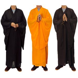 3 colors Zen Buddhist Robe Lay Monk Meditation Gown Monk Training Uniform Suit Lay Buddhist clothes set3089