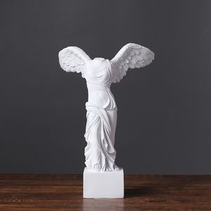 Decorative Objects Figurines European sculpture decoration Abstract Angel resin handicraft home creative soft stone proof 230710