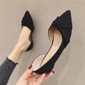 Kleid Schuhe Frauen Wohnungen Seite Leere Spitze Zehen Größe 33 34 44 45 Einfarbig Flache Ferse Schuhe für Damen Nude Wohnungen Zapatos Planos De Mujer 230710