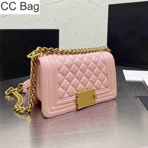 CC Bag Shopping Bags Luxury Designer Womens Classic Mini Flap Quilted Lambskin Genuine Leather Bag Gold Metal Hardware Chain Crossbody Shoul