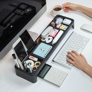 Pencil Cases Desk Organizer Table Desktop Storage Multifunction Phone Holder Keyboard Drawer Office Home Stationery Accessories 230710