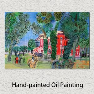 Landscapes Art Paddock på Deauville Raoul Dufy Modern oljemålning Högkvalitativ bild Handmålad för väggdekoration i studierum
