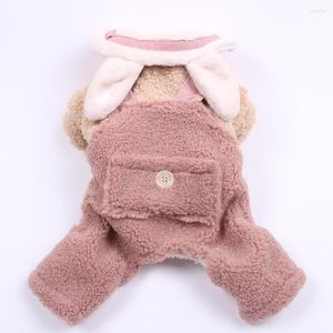 Dog Apparel Cat Jumpsuit Hoodie Cartoon Ear Design Pet Puppy Coat Jacket Winter Warm Outfit