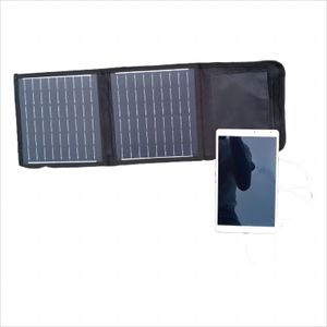 10W 20W CARAGEM DE PAINEL SOLAR PORTÁVEL CÉLULAS FOTOVOLTAICA COM MONOCRESTALINHO DE ETFE DE ETFE DE ETFE DE ETFE DE SAÍDA DE USB 5V duplo para Smartphone Camping Lights Power Bank Cellphone