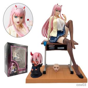 Action Toy Figures 25cm DARLING in the Zero Two Anime Girl Figure Zero Two Action Figure Figure Collectable Model Doll Toy Gift R230711