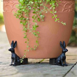 Animal Plant Pot Foot Flower Pot Support Resin Craft Decoration Set Of 3 Outdoor Statue Garden Pot Planter Feet Planter Support L230620