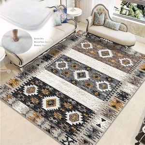 Carpet Moroccan Retro Style Living Room High Quality Flannel Bedroom Floor Mats Large Area Rug Sponge Elasticity Kids Carpets 230710