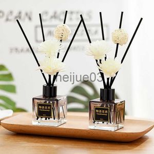 Incense 3PCS 50ml Small Square Bottle Reed diffuser Sets Bedroom Air Freshener Aroma Essential Oil for Gift x0711