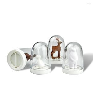 Бутылки для хранения специй Jar 4 Pcs Four Seasons Plant Creative Animals приправить бутылочные бутылки соли сахарного перец шейкер