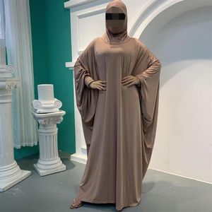 Muzułmańska modlitwa odzież Abaya kobiety hidżab sukienka Burka nikab islamska odzież dubaj turcja formalna Namaz długi Khimar Jurken Abayas170g