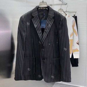 Men's Blazers Jackets Luxury Designer jacket mens Outerwear & Coats Pants Two-Piece Striped Jacquard Overcoats Clothing