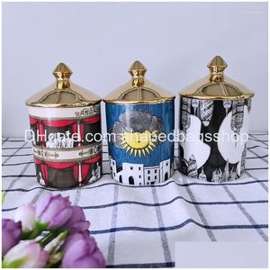 Butelki do przechowywania słoiki Lady Face świeczniki Home Decoration Handmade słoik ceramiczny układanie kwiatów garnki pudełko z biżuterią Retro Human C Dhn2I