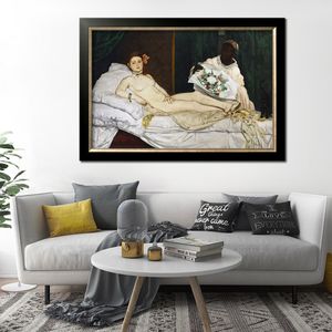 Nude Woman Canvas Art: Handmade Impressionist Olympia Manet Oil Paintings