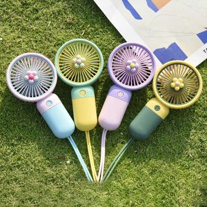 Electric Fans Cameras Rechargeable Portable Fan Summer For Home Outdoor Standing Mobile Handheld Convenient Cute Flower Mini USB Portable Fan