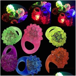 Altri Giocattoli Led Finger Lights Anello Lampeggiante Incandescente Lampade a colori tenui Matrimonio Celebrazione Festival Party Concert Decor 30Pcs Pa Dhx4J