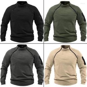 Giacche da uomo Us Swat Giacca tattica da uomo in pile polare da esterno Abbigliamento da caccia Pullover con cerniera calda Uomo Cappotto antivento Escursionismo termico