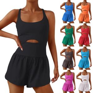 Women's Tracksuits Women Running Onesie Workout Rompers Solid Color One-Piece Outfit Female Casual Jumpsuits Tummy Control Jumpsuit