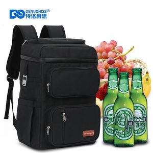 Bolsas de hielo/bolsas isotérmicas DENUONISS Picnic Cooler Bag Mochila térmica de comida para acampar de gran capacidad con abrebotellas 100 % a prueba de fugas Bolsas térmicas aisladas 230710