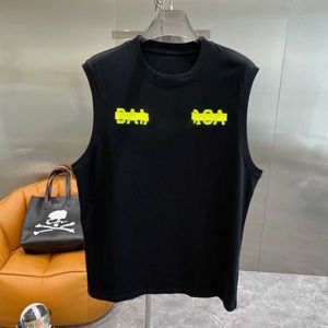 Designer Balanciagas T-shirt Trendigt märkeskvalitet sommar Herr rundhalstryckt brev Mode mångsidig kortärmad tank