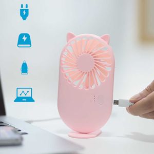 Electric Fans Portable Fans Handheld USB Rechargeable Fan Desktop Gear Adjutable Air Cooler Outdoor Home Fan Cooling Travel Hand Fans