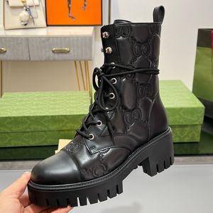 Sapatos femininos de grife austrália botas tim land 6cm Moda estilo motocicleta bota de caminhada com zíper estampado tornozelo 35-42