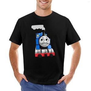 Linne för herr Puffing Along T-shirt Kawaii Kläder Estetiska Svarta T-shirts Blus för män