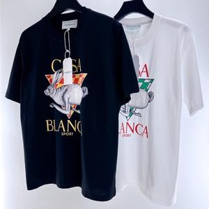 Camiseta Painting T-shirt casual de algodão para homens e mulheres