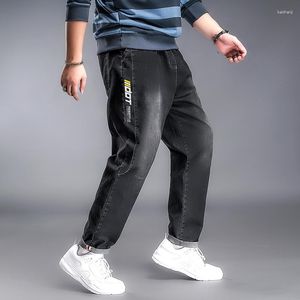 Jeans för män Plus Size 7XL 6XL 5XL 4XL 3XL Stil 2023 Herr Unisex Rak Lösa College Ungdomsmode Fritidsbyxor