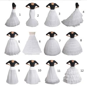 Venda quente muitos estilos de casamento nupcial anágua hoop crinoline baile underskirt fantasia saia deslizamento