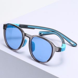 Sunglasses Kids Round Polarized Sunglasses Boys Girls Silicone TR Cute Eyeglasses Outdoor UV Protect Ocean Color Shades 230710