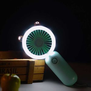 Elektrik Fanları Mini El Fan Bileği Asma Taşınabilir Fan Gecesi Işık USB Çocuklar ve Bayanlar İçin Şarj Edilebilir Hayranlar Yaz Hava Soğutucu