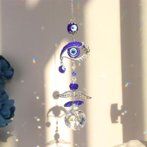 Garden Decorations Metal Crystal Wind Chimes Outdoor Decoration Hanging Light Catching Jewelry Frame Pendant For Living Room