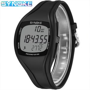 SYNOKE 9105 Relógios masculinos de luxo à prova d'água LED digital esportivo relógio masculino 3D pedômetro quadrado relógios de pulso eletrônicos masculinos