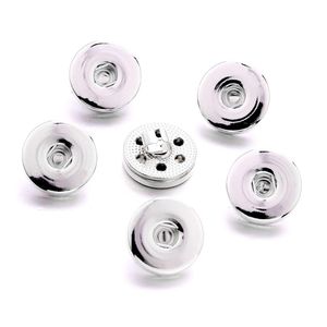 Charms Sier Metal 18mm Zencefil Snap Düğmesi DIY Snaps Deri Bilezik Takı Yapma Accessorie Damla Teslimat Bulguları Compon DHYI1